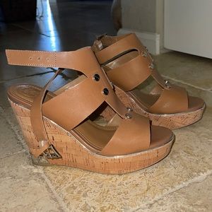 Dodge Platform Wedge Sandals